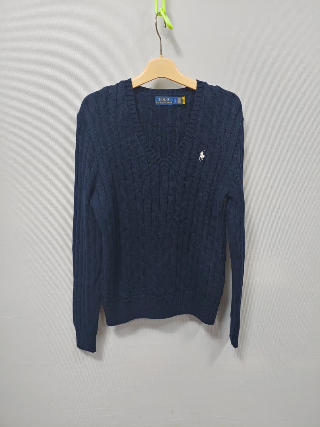 폴로 랄프로렌 네이비 브이넥 니트 여성L 상품이미지1