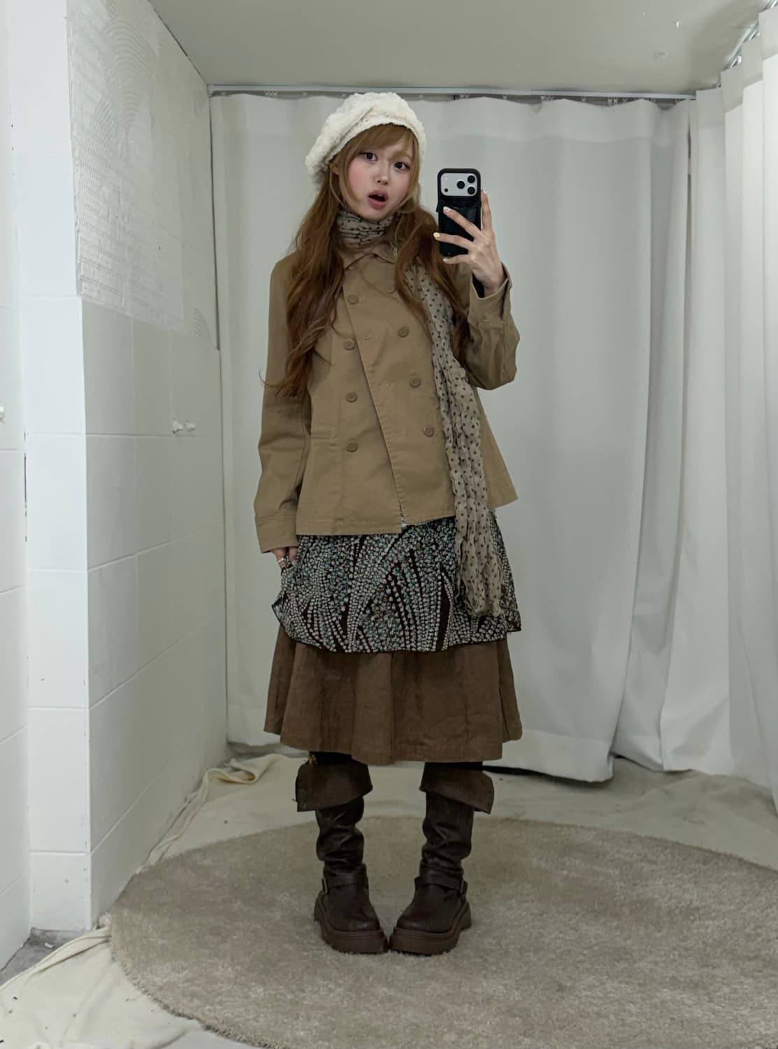 브라운 엑시즈팜 민트 원피스 니혼진 하구미 코디세트 상품이미지1