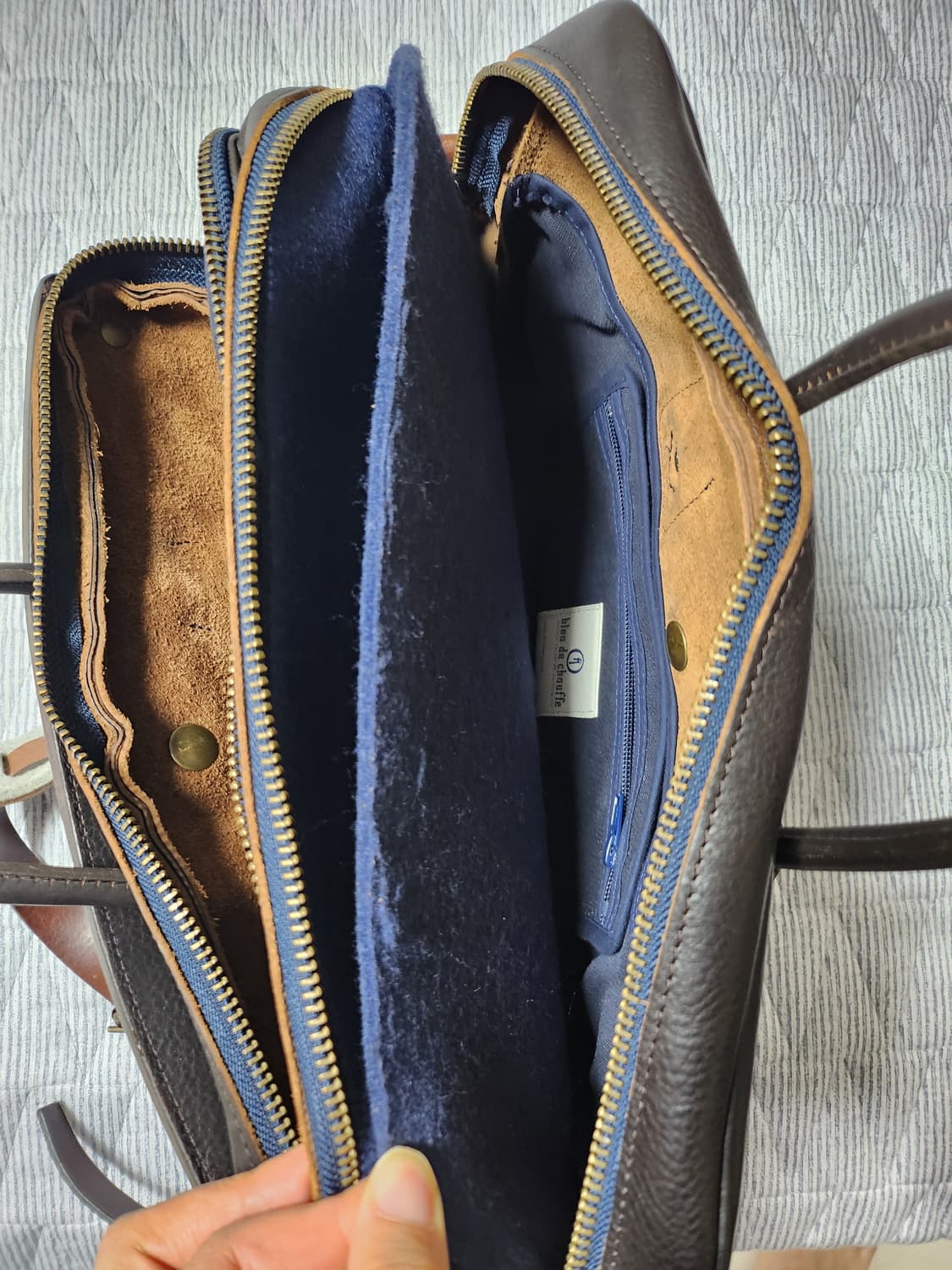 블루드쇼프 다크브라운 가죽 브리프케이스 상품이미지2