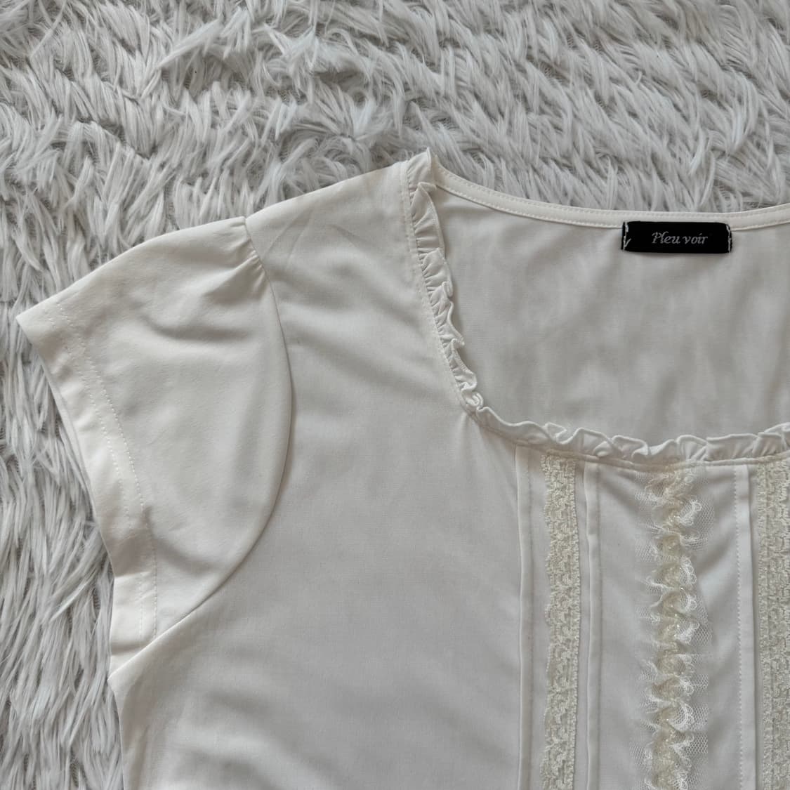 PLEN VOIR 일본빈티지 y2k 반팔 노드 빈티지바날 러블리 L 40 상품이미지1