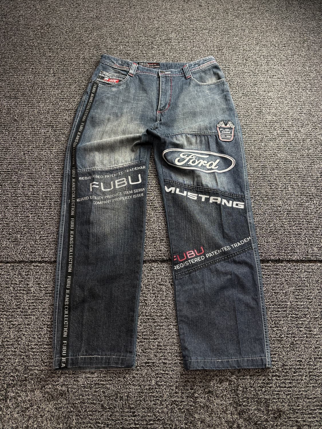 00s 푸부 멀티 자수로고 레이싱 루즈핏 팬츠 2744 상품이미지2