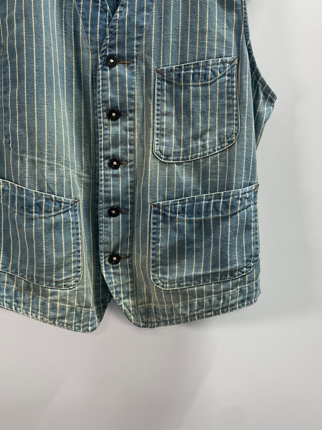 더블알엘 인디고 스트라이프 베스트 조끼 (on.245) 상품이미지5