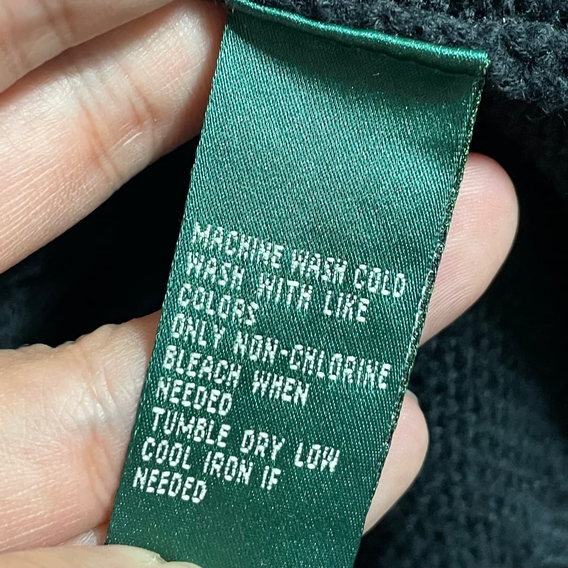 [S] 로렌 랄프로렌 사선 버튼 블랙 니트 상품이미지4