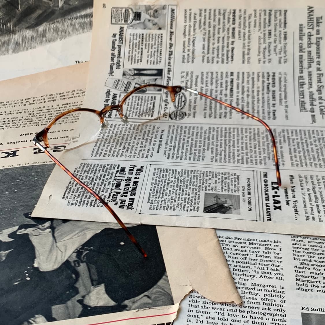 732 데드스탁 호피 라운드 오벌 반무테 초경량 유니크 미니멀 빈티지안경 상품이미지8