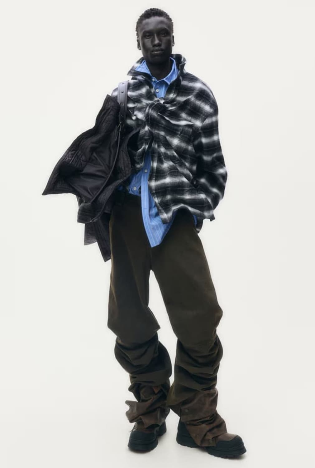 글렌 마틴스 X H&M 포일드 플란넬 오버셔츠 상품이미지2