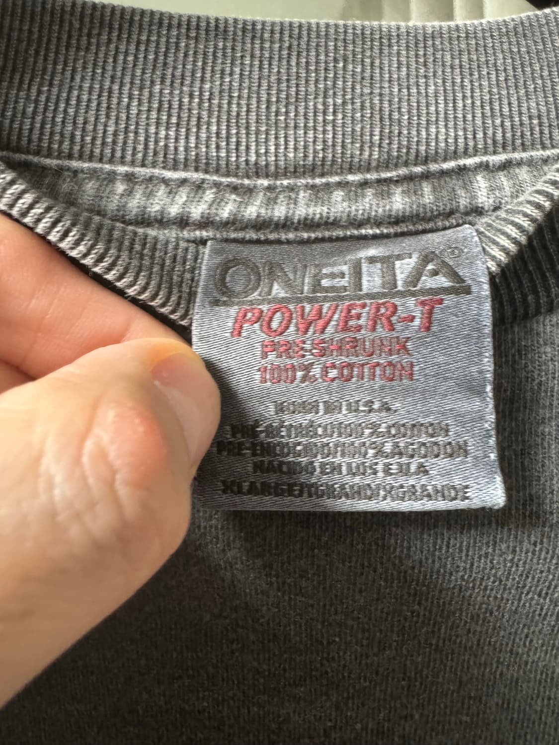 Sober goods 소버 가먼트다이 차콜 롱슬리브 세인트미카엘 메이드원 상품이미지3