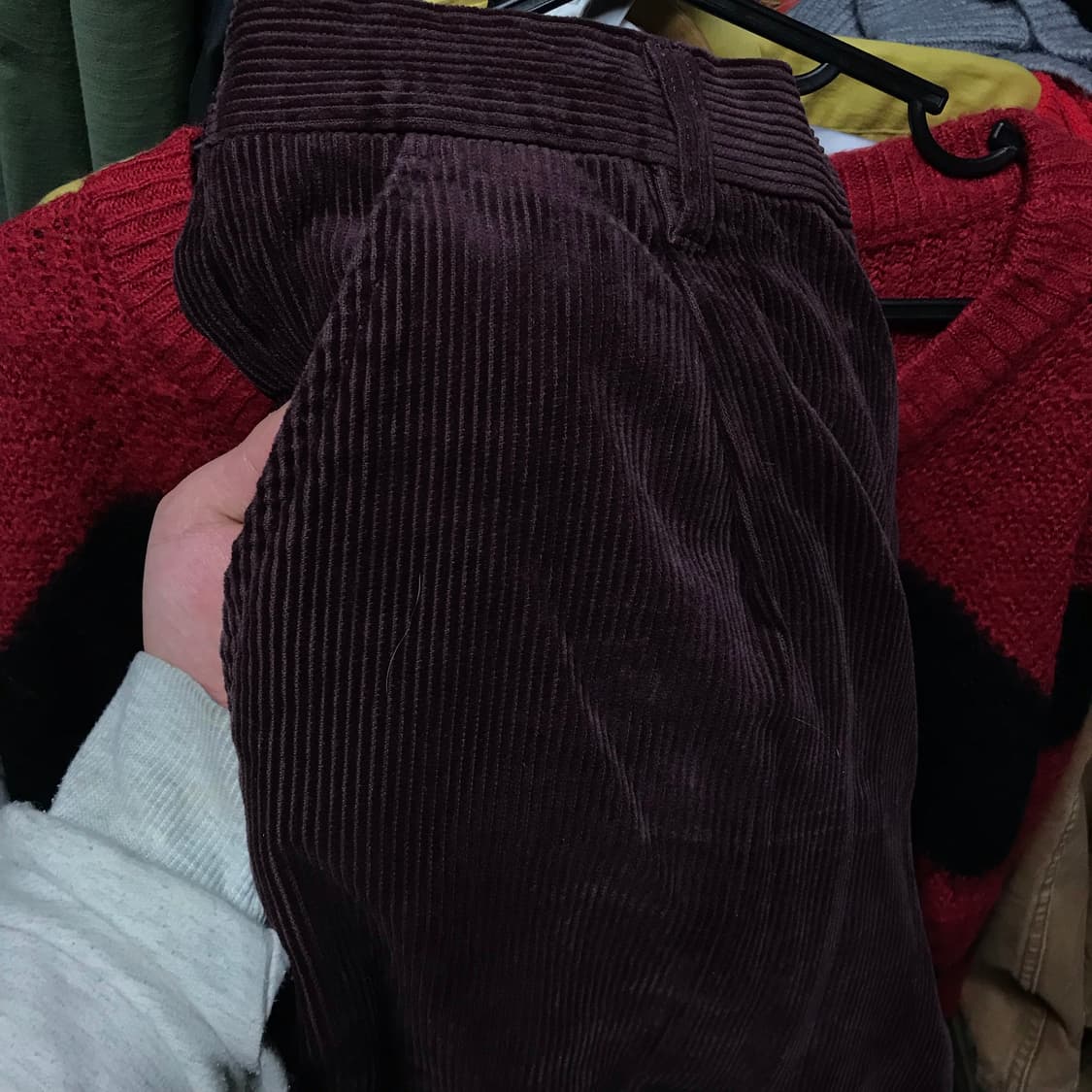 재팬 wego 슈퍼 와이드 퍼플 코듀로이 와이드 팬츠 상품이미지2