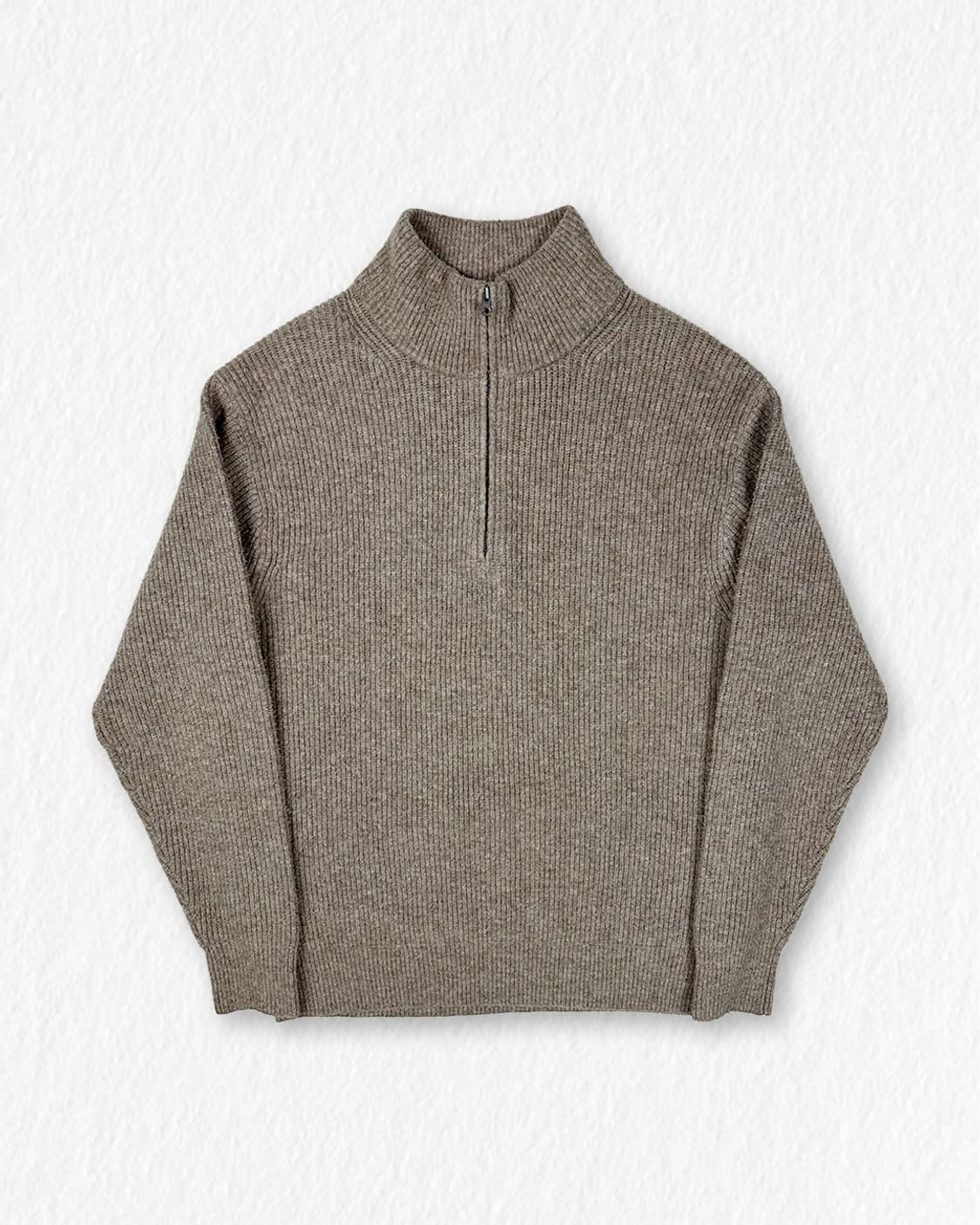 유니클로 반집업 니트 오트밀 상품이미지1