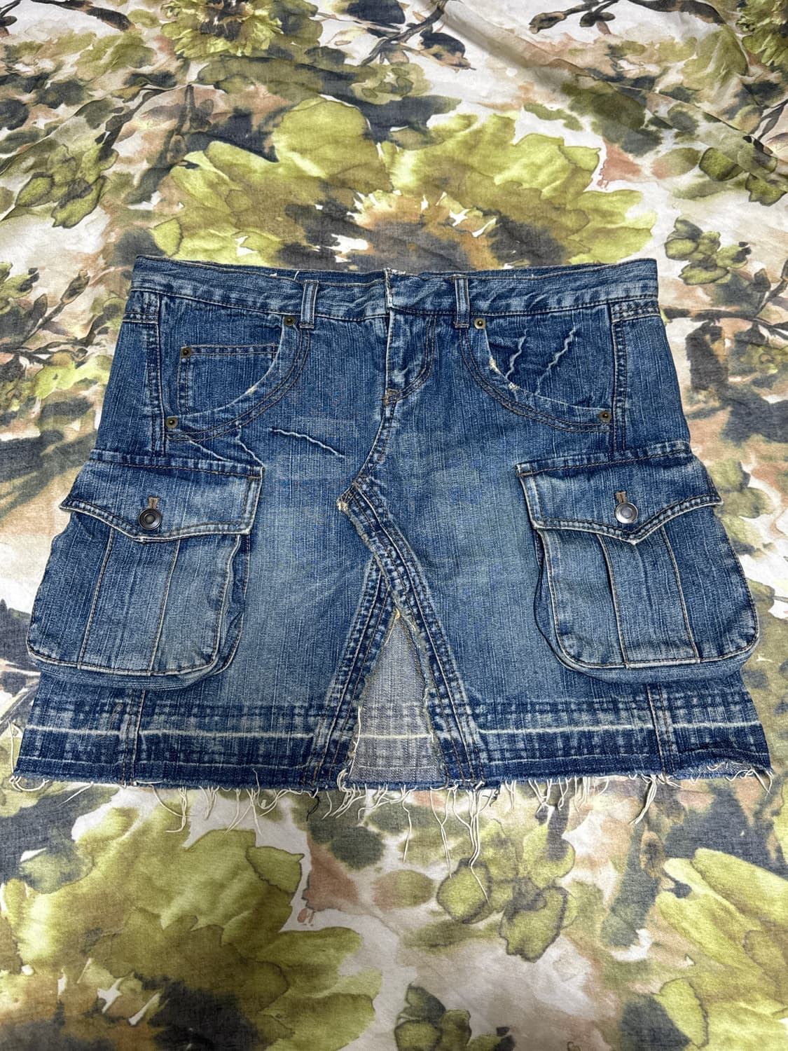 일본 빈티지 Y2K 카고 데님 스커트 상품이미지1