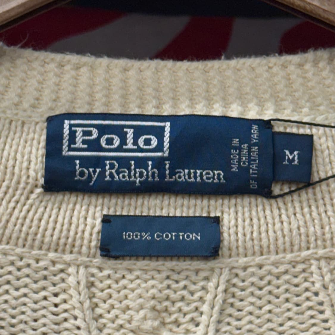 90s 폴로 랄프로렌 프레피 클래식 크리켓 니트 아이보리 N42 상품이미지6