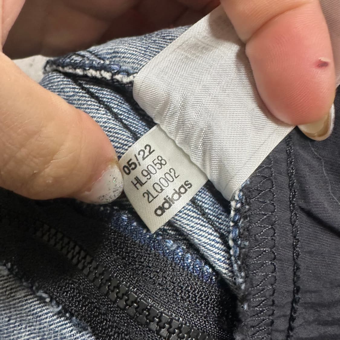 ✨ (바배) 아디다스 중청 미드 웨이스트 사이드 지퍼 데님 팬츠   상품이미지7