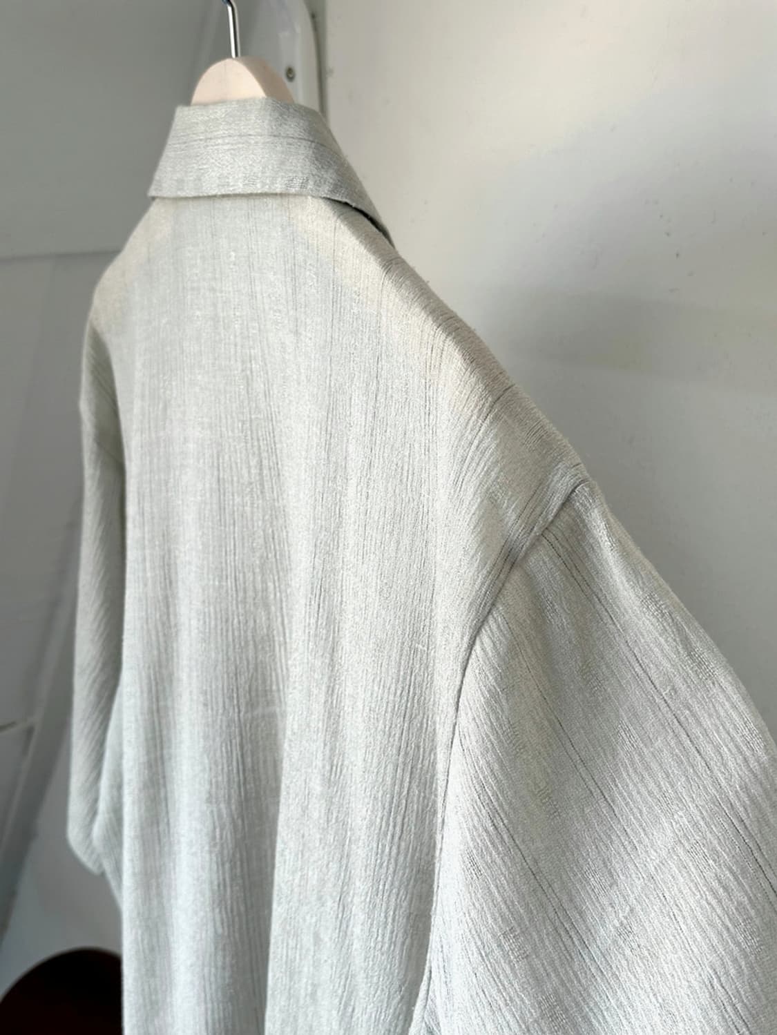 Natural fabric jacquard design half shir 상품이미지5