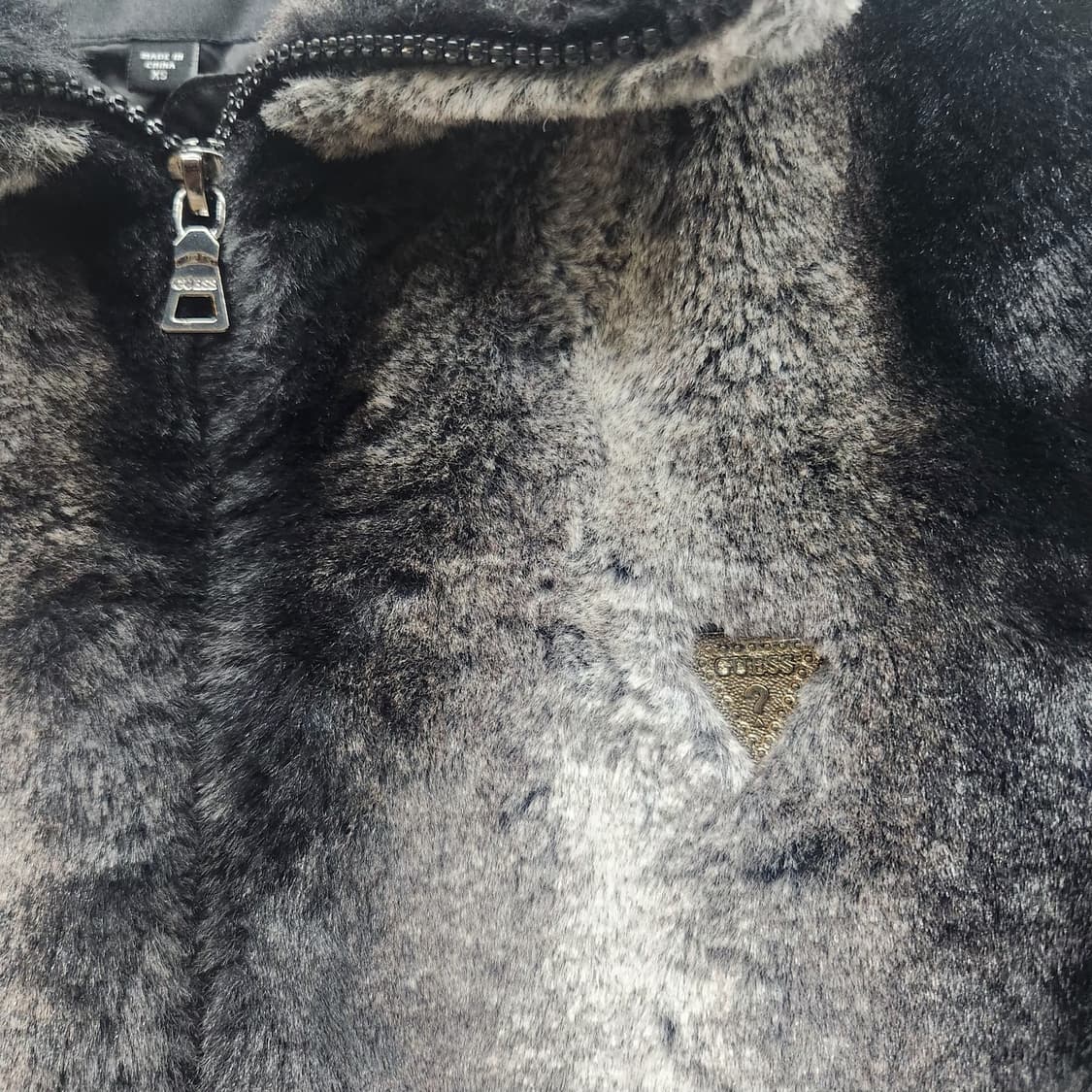 게스 밍크 에코퍼 숏 집업 자켓 M 상품이미지3