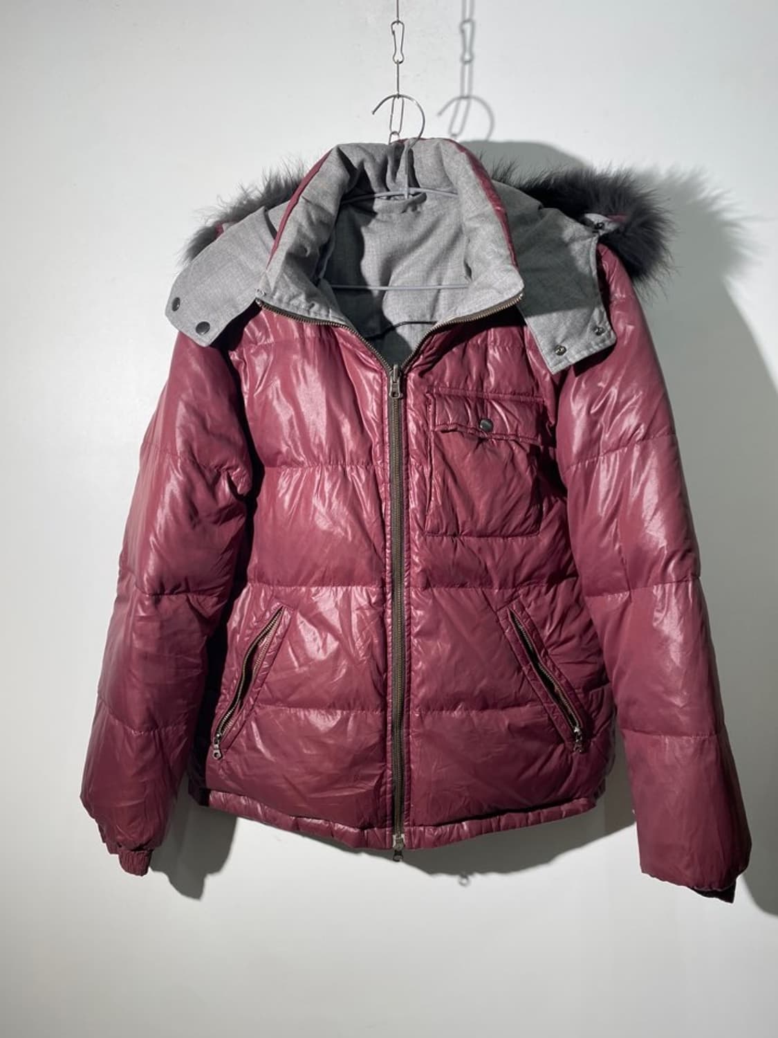 mens melrose 리버서블 퍼 후드 패딩 상품이미지3