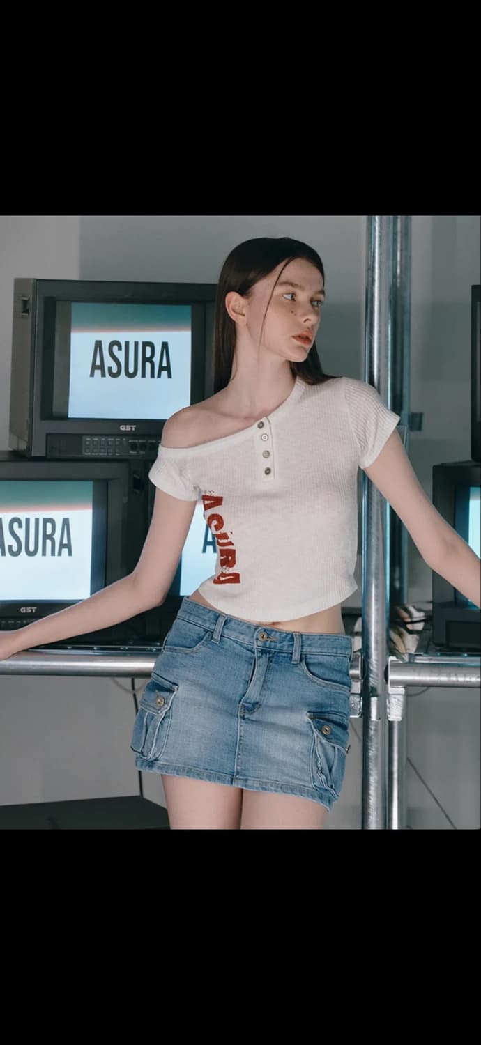 아수라 원숄더 오프숄더 티 상품이미지3