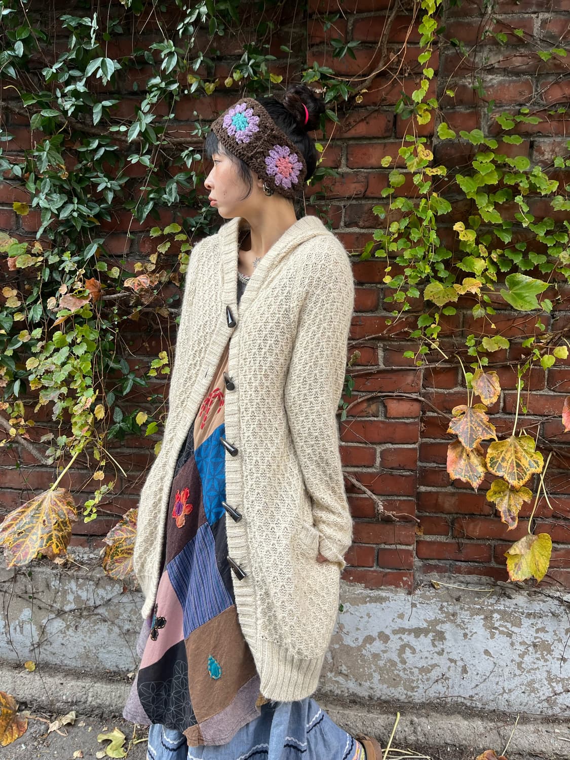 아이보리 데일리무드 니트 후드 가디건 상품이미지2