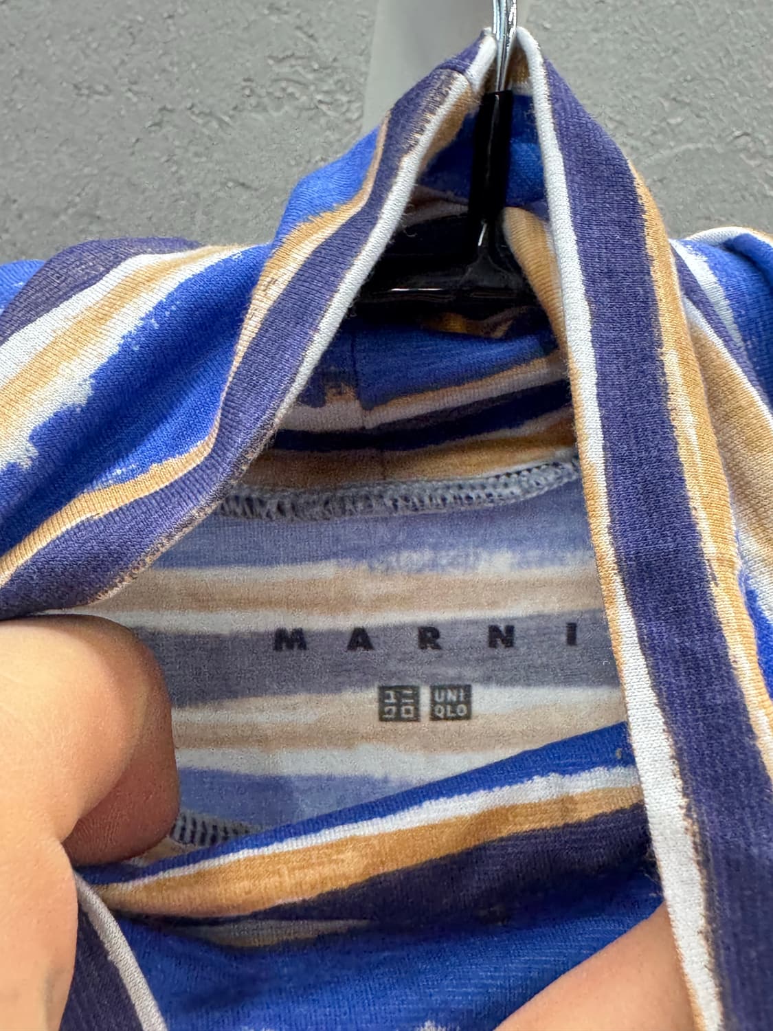 유니클로 MARNI 스트라이프 목폴라 S 상품이미지3