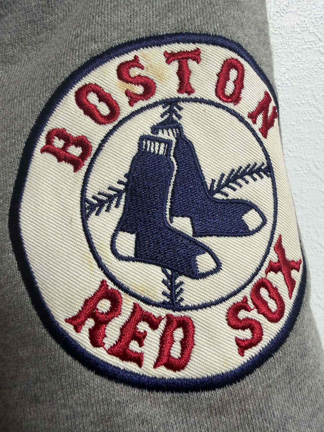 MLB 보스턴 레드삭스 로고 배색 바시티 자켓 상품이미지8