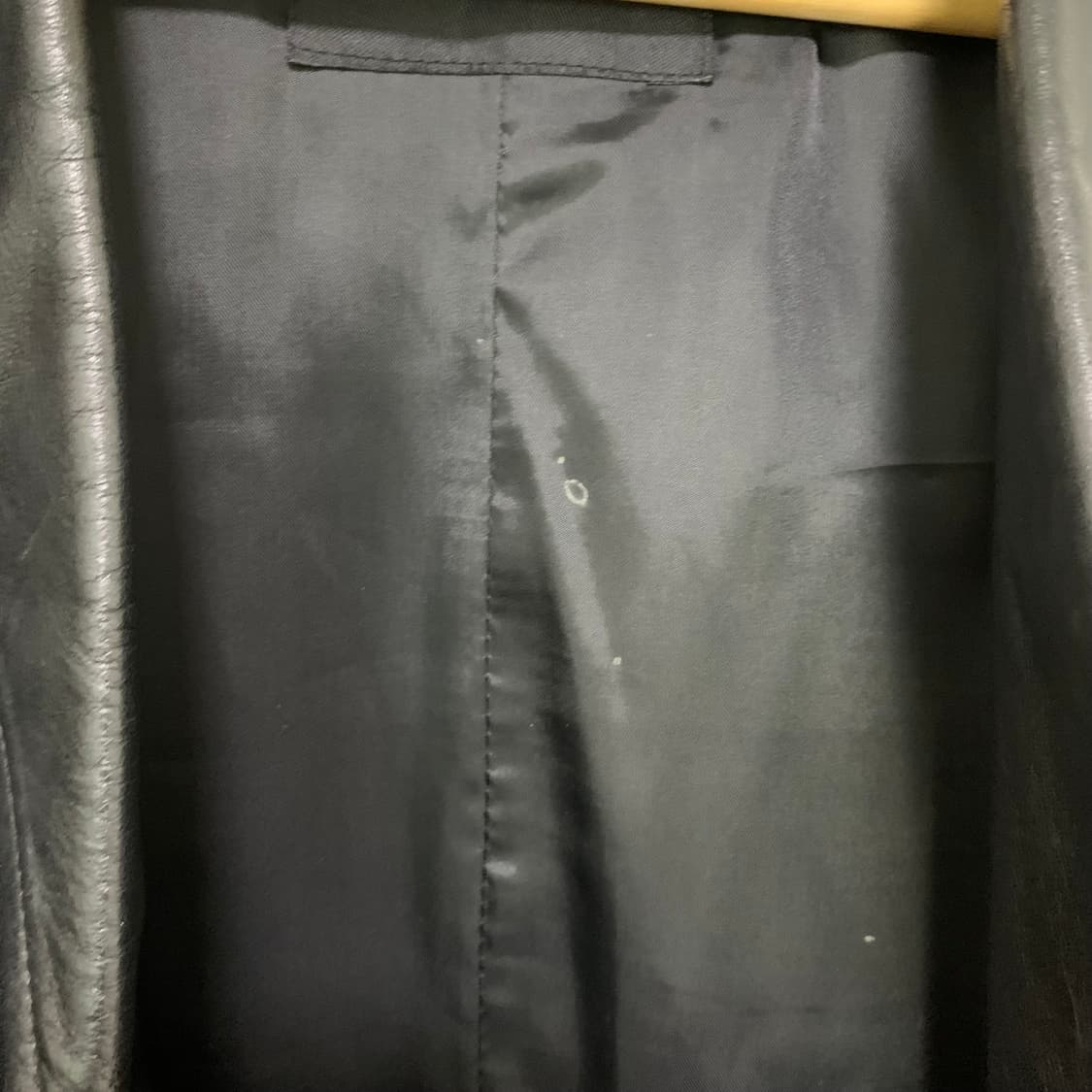 SYSTEM 시스템 빈티지 블랙 리얼레더 가죽 하프 코트 여성 상품이미지10