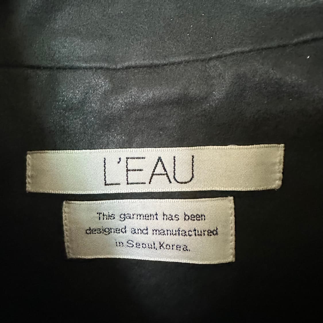 우먼free LEAU 로우 페이크레더 자켓 블랙 상품이미지3