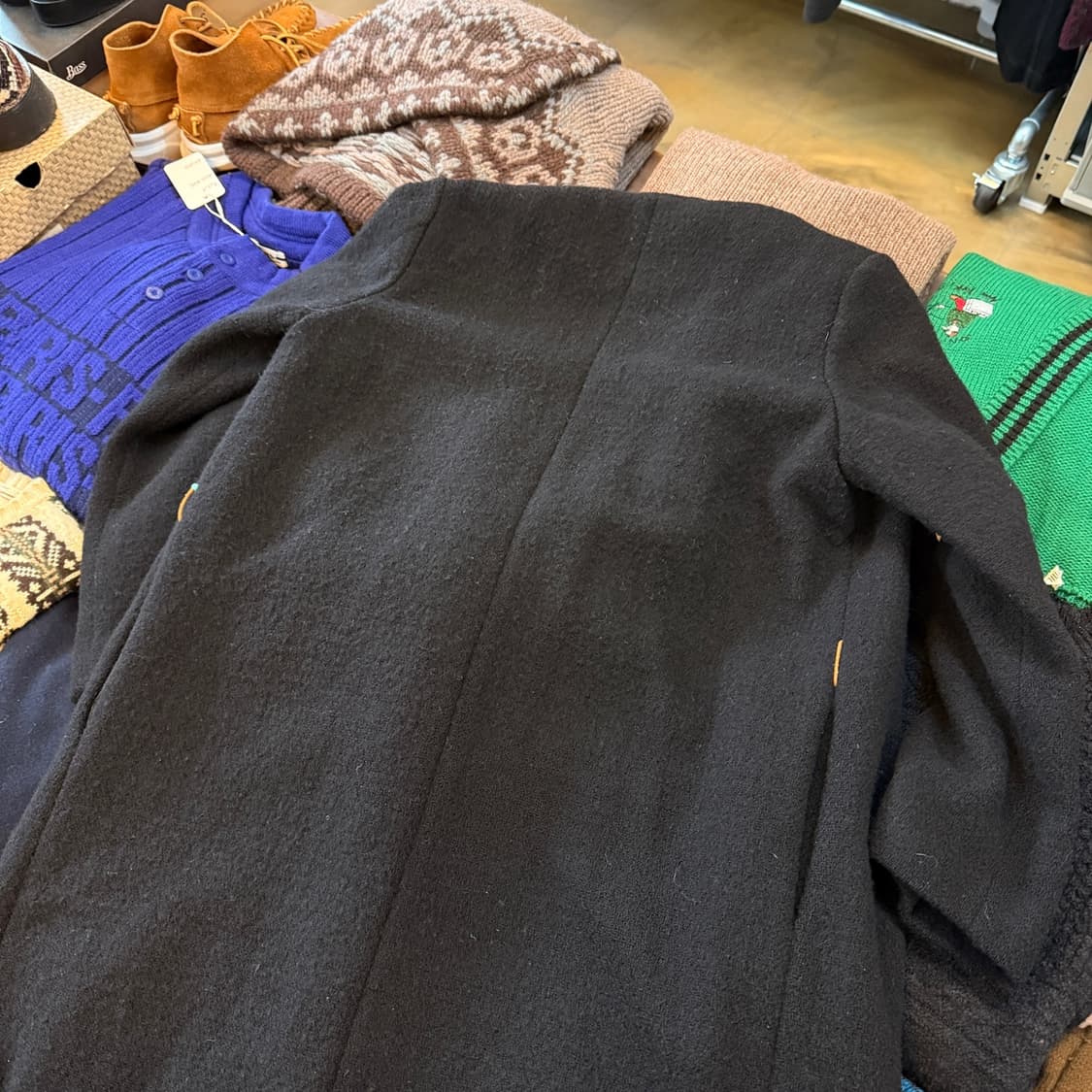 45RPM 차이나카라 에스닉 라이트 울 코트  상품이미지4