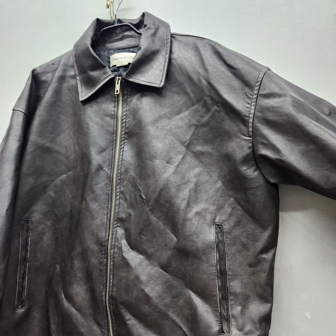 라퍼지스토어 빈티지 워싱 레더 자켓 L(XL) 상품이미지3