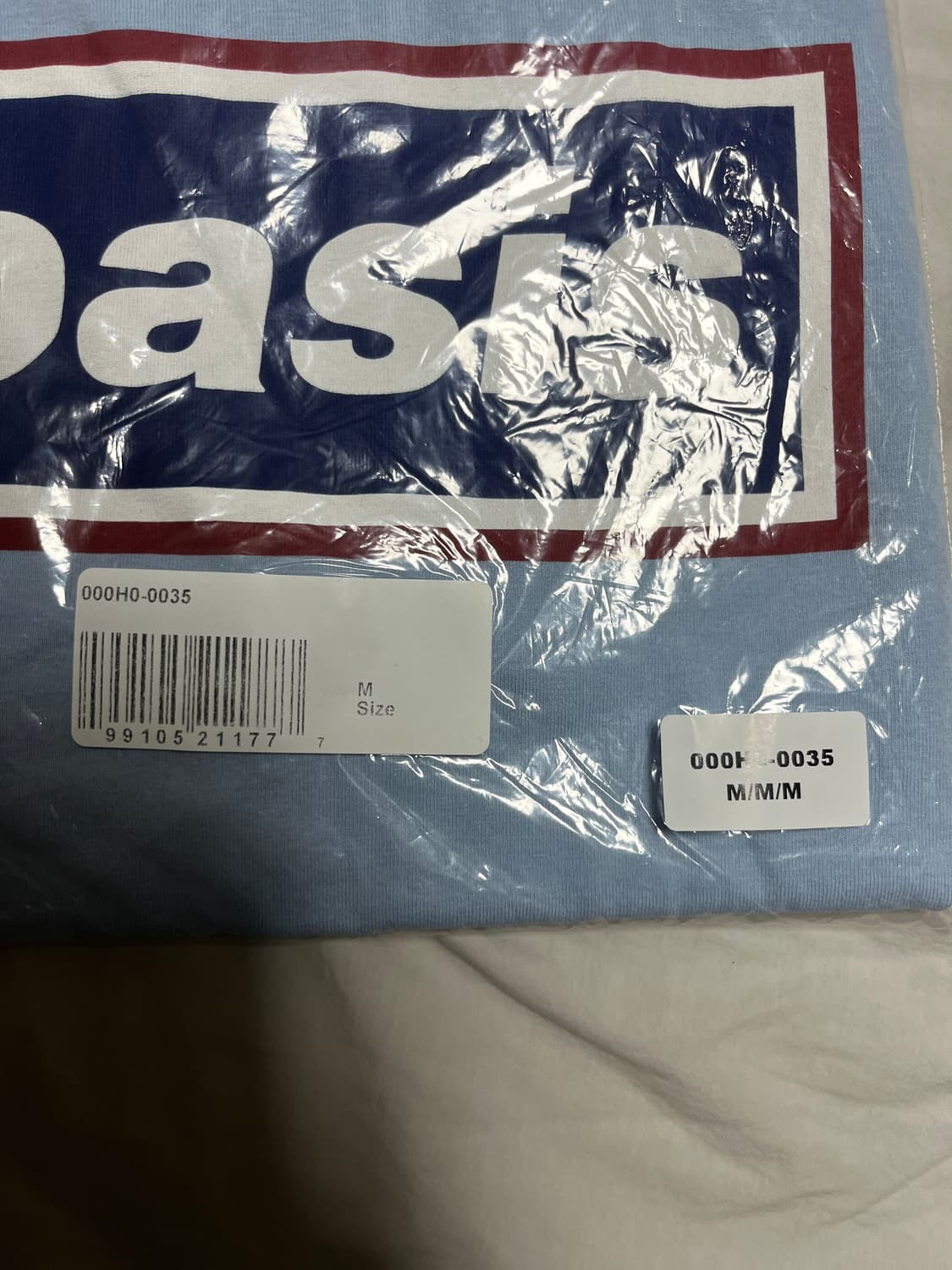 [M] 리바이스 오아시스 oasis 로고 반팔 티셔츠 하늘색 새상품 상품이미지3