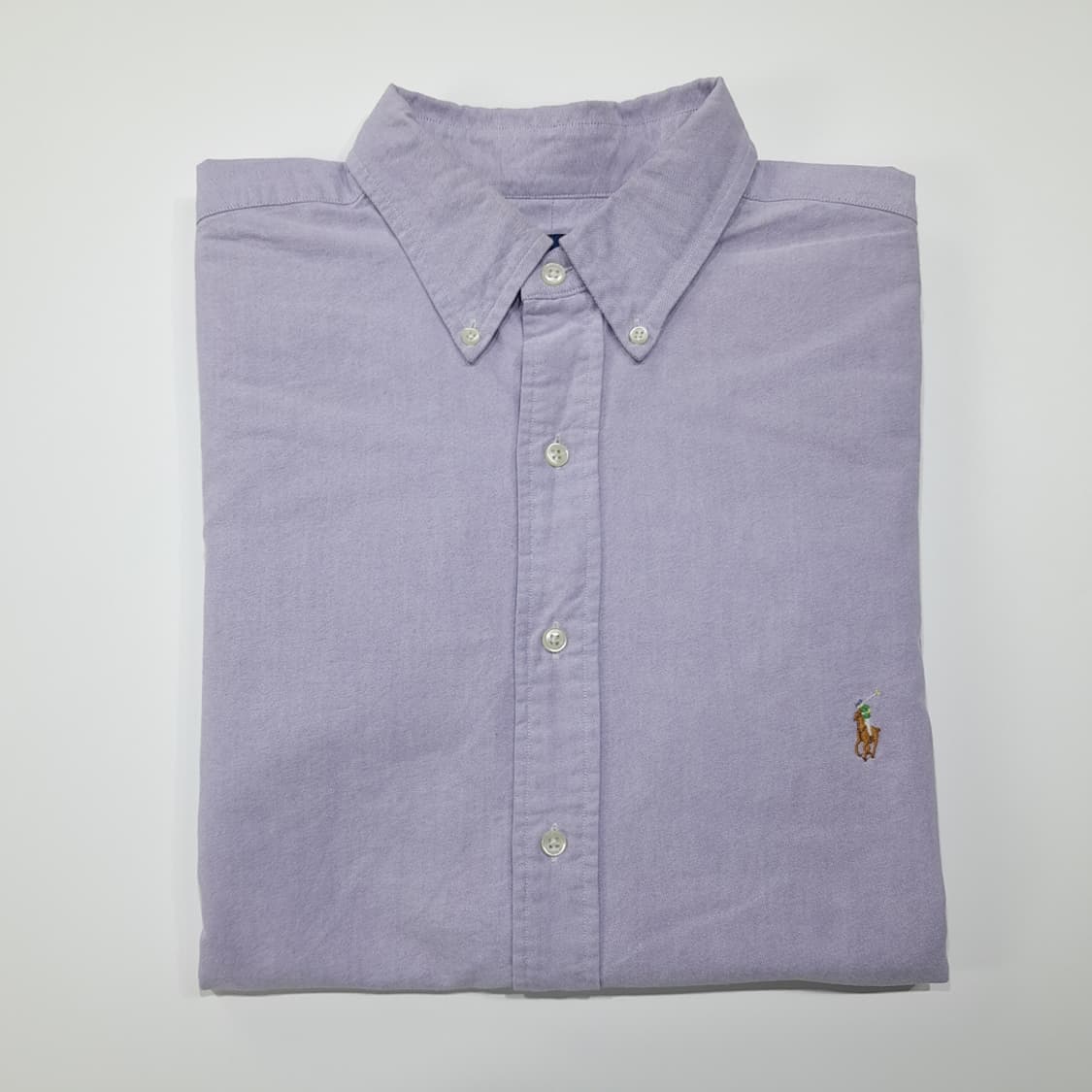 CL595 LT 폴로 90s 코튼 멀티포니 버튼다운 라벤더 셔츠 남방 상품이미지7
