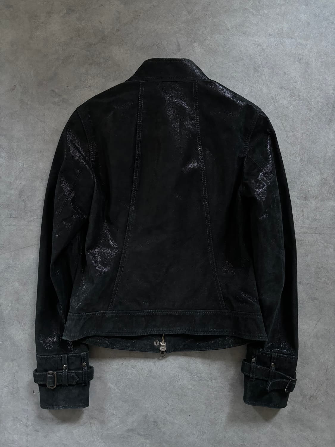 Armani Exchange 아르마니 익스체인지 블랙 글리터 레더 자켓 상품이미지9