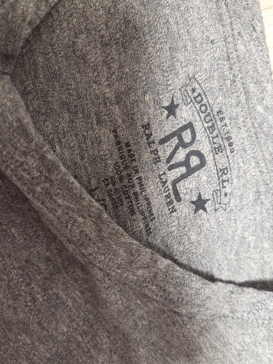 RRL 로고 저지 티셔츠 그레이 L 상품이미지4