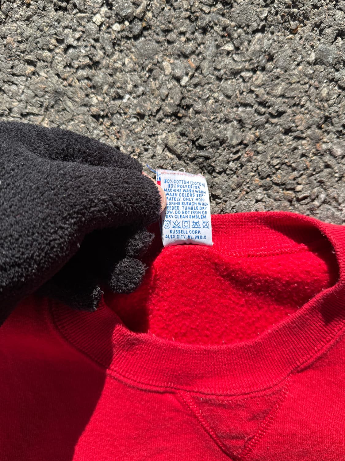 🇺🇸 90s 러셀 애슬레틱 버건디 스웻셔츠 상품이미지4