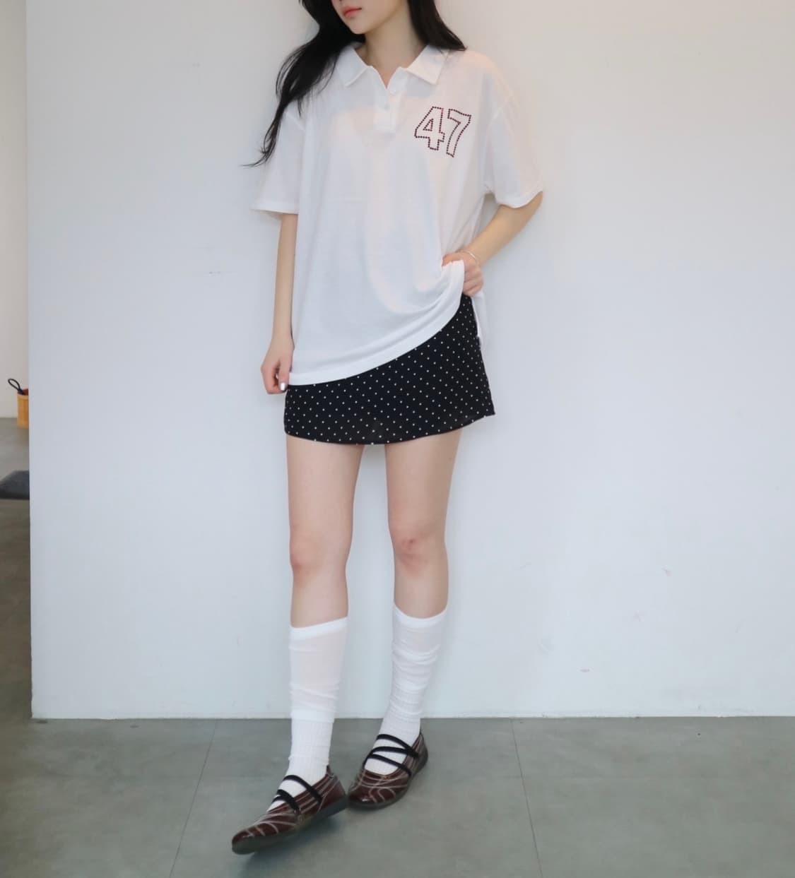 도트 스커트 s (속바지 o , 새상품) 상품이미지1