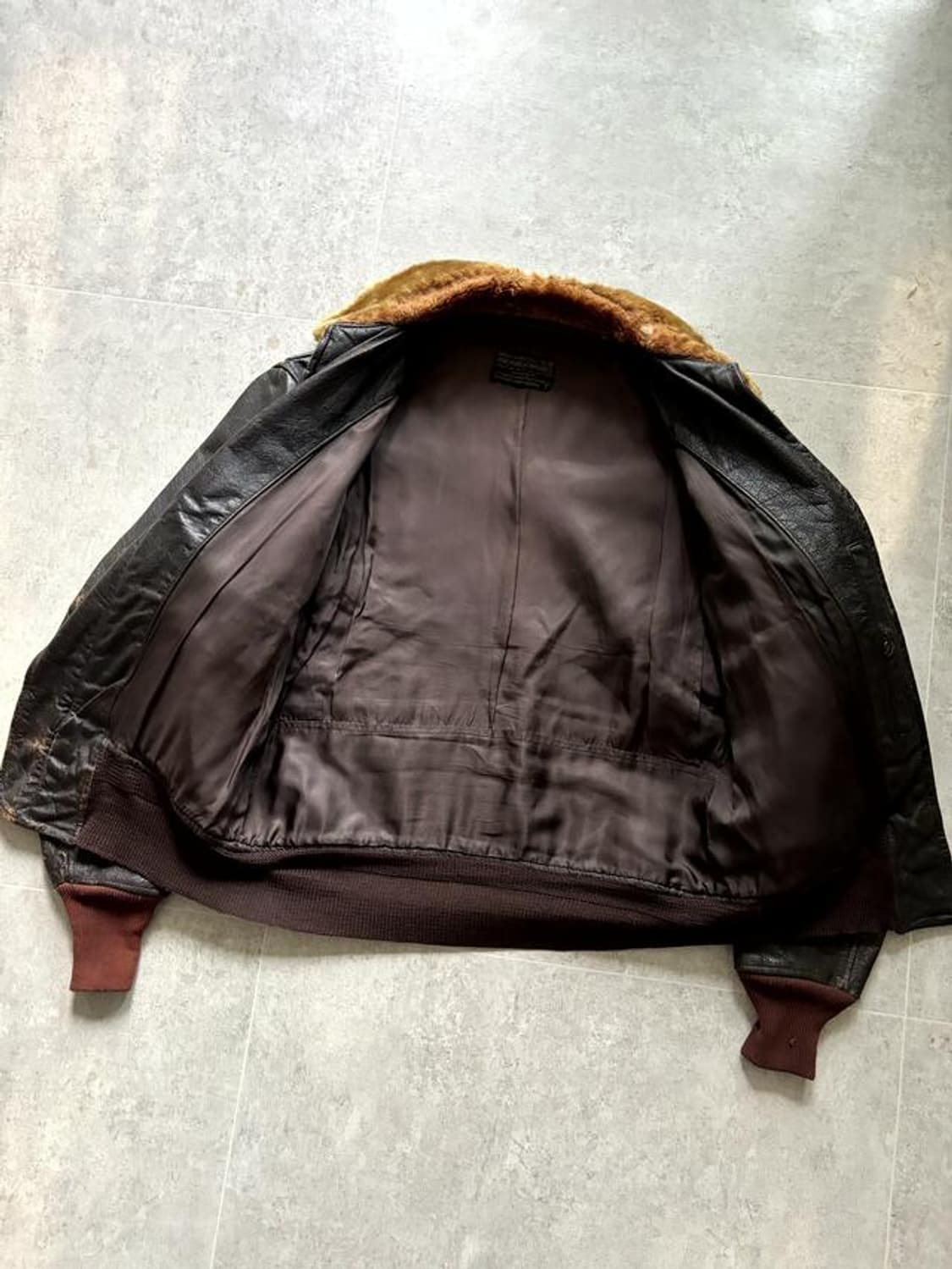 50's U.S. Navy G-1 Leather Flight jacket 상품이미지5