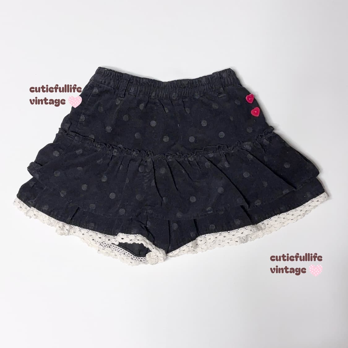 하트 단추 도트 큐롯 상품이미지1