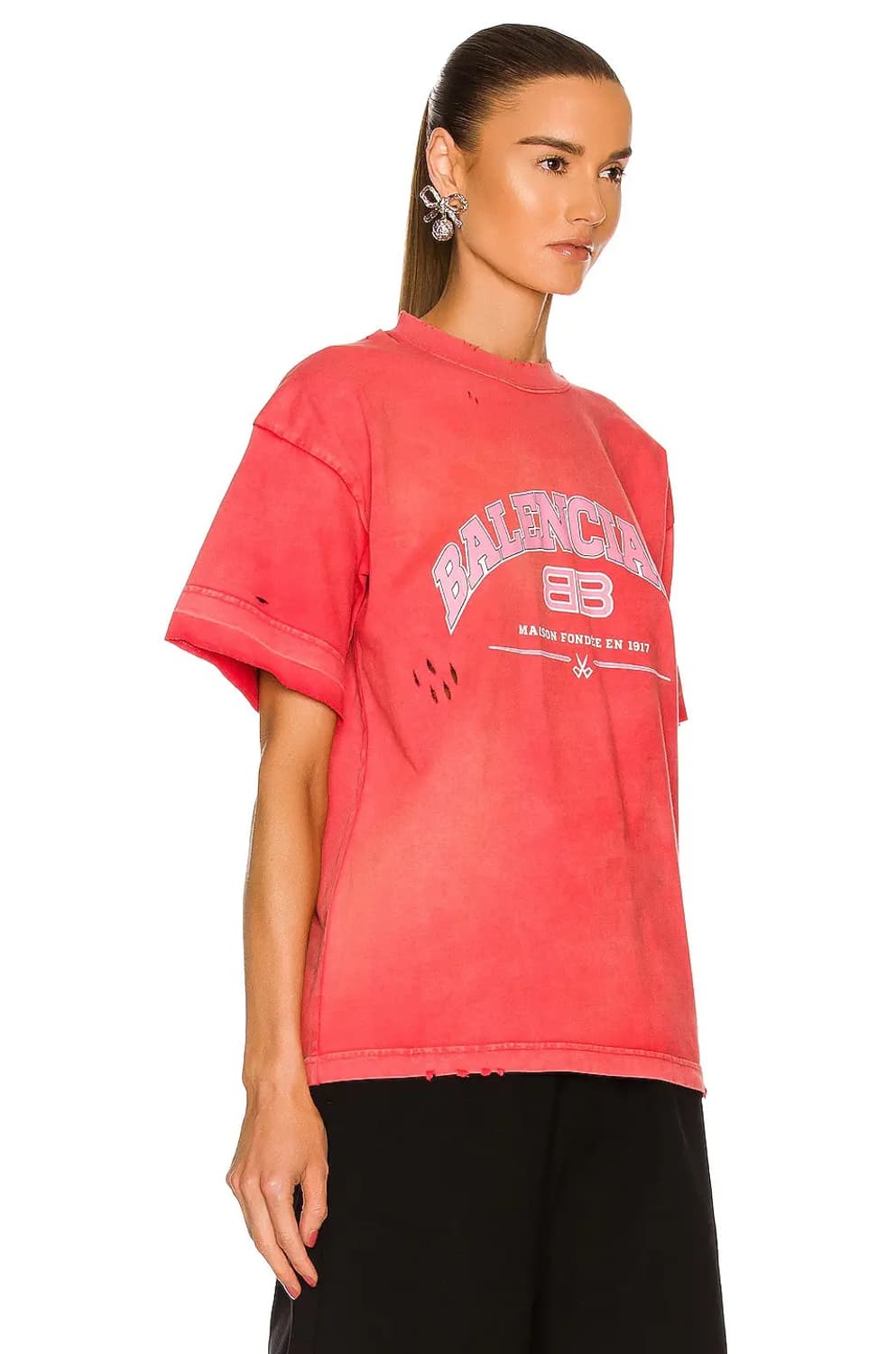 Maison Balenciaga Small fit Tshirts Red 상품이미지2