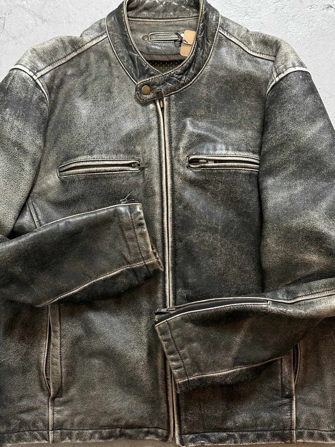 00's 빈티지 디스 레더 자켓 빈티지 레더자켓 라이더 자켓 카페레이서 상품이미지8