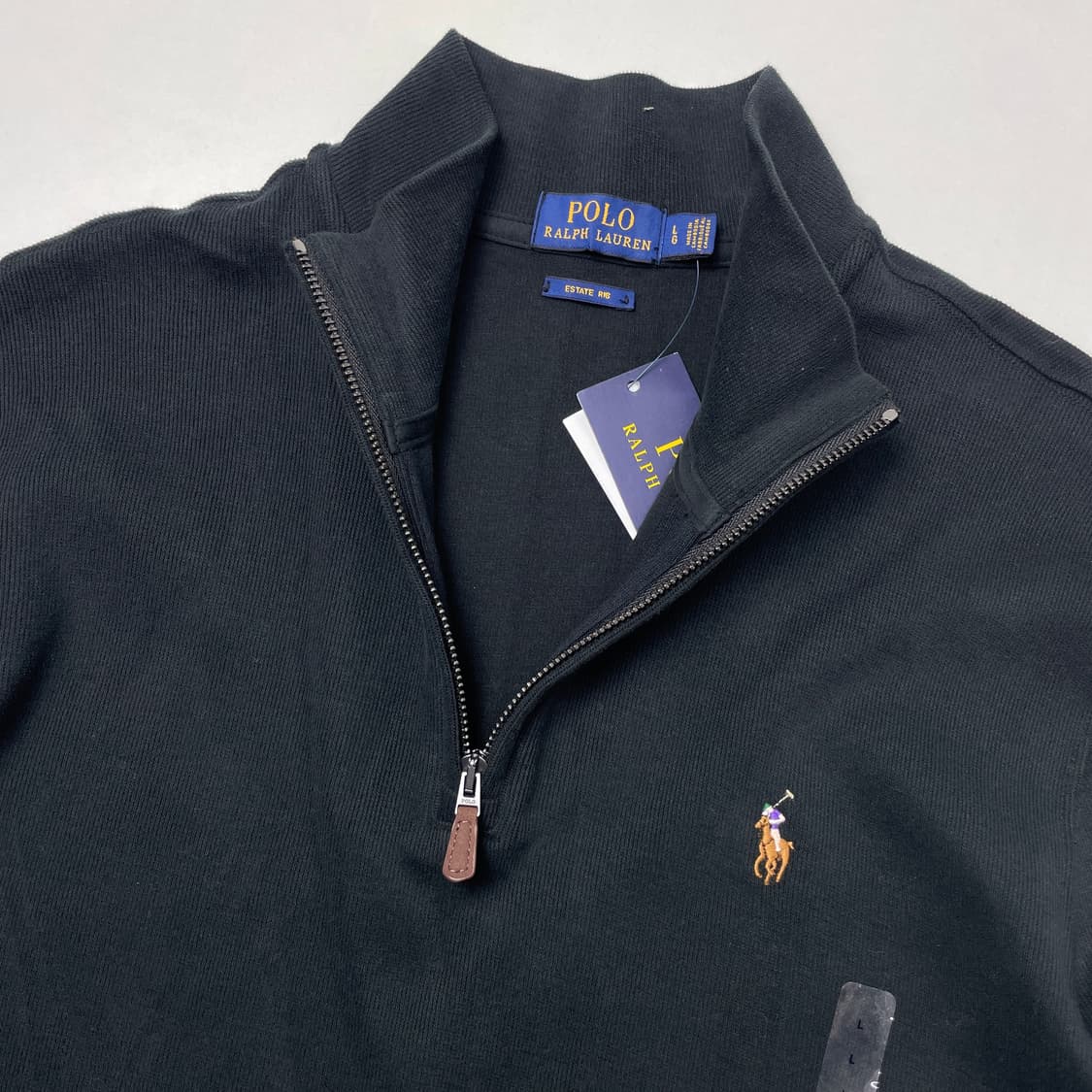 폴로 랄프로렌 반집업 하프넥 니트 긴팔티 L 상품이미지1