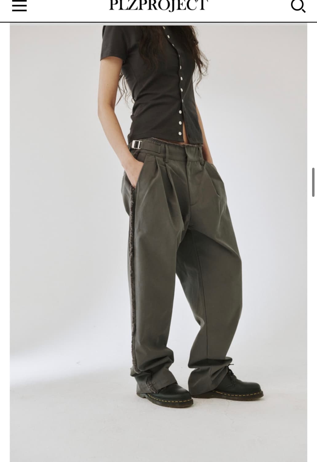 플리즈프로젝트 DESTROYED TROUSERS, CHARCOAL  상품이미지2