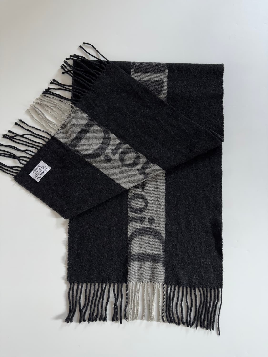 Dior 크리스찬 디올 메리노울 캐시미어 로고 머플러 상품이미지5