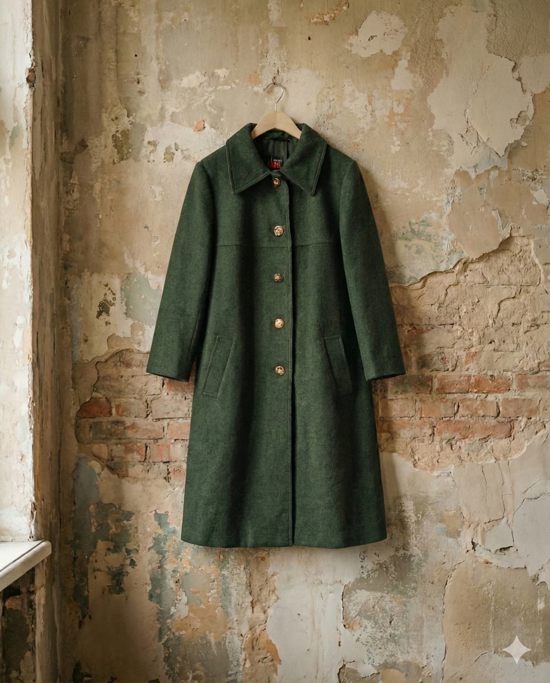 모스그린 티롤리안 롱 울코트 상품이미지1