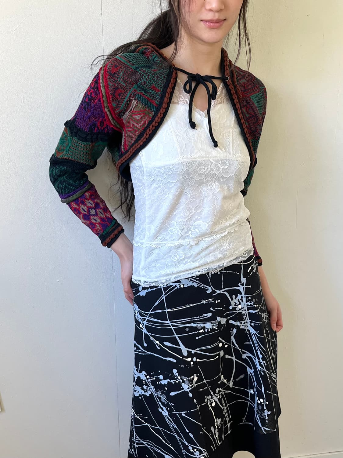 COOGI 케이블 후드 볼레로 상품이미지4