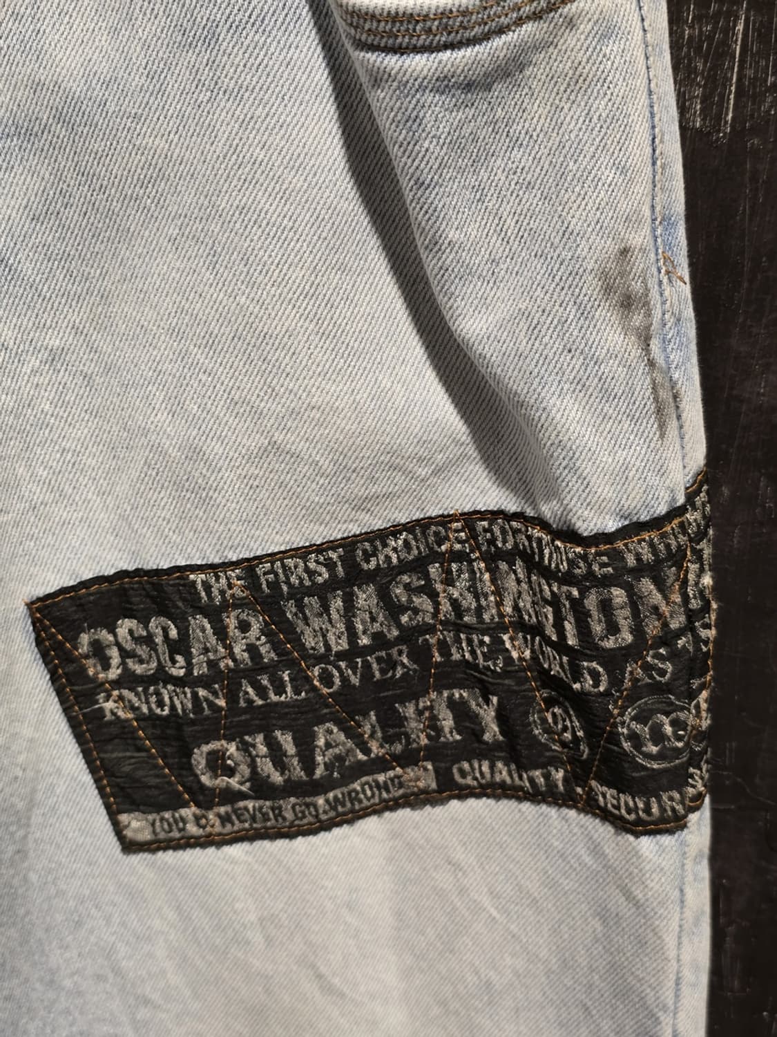 90s OSCAR WASHINGTON Patchwork Jeans 상품이미지4