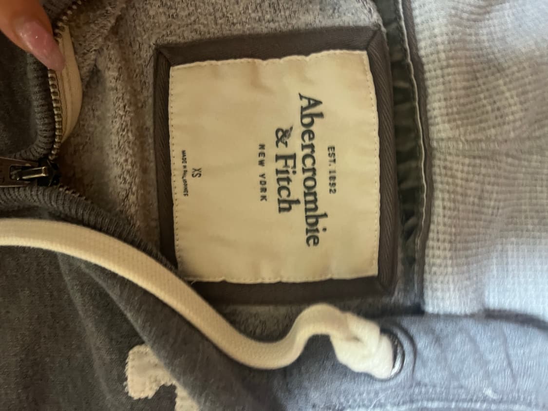 아베크롬비 후드집업 xs 그레이 상품이미지2