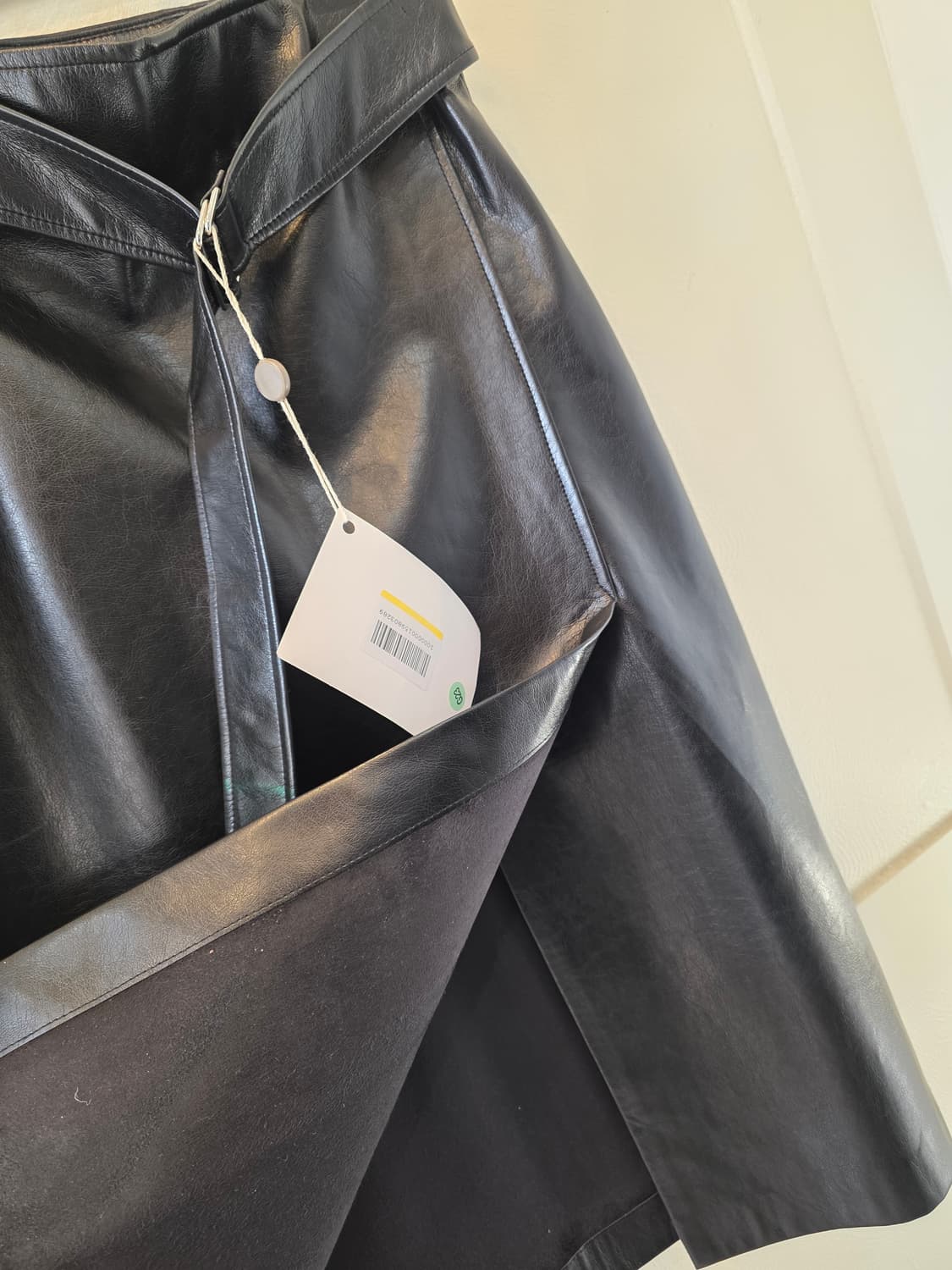 JUCCA 유카 블랙 페이크 슬랫스커트38 상품이미지4