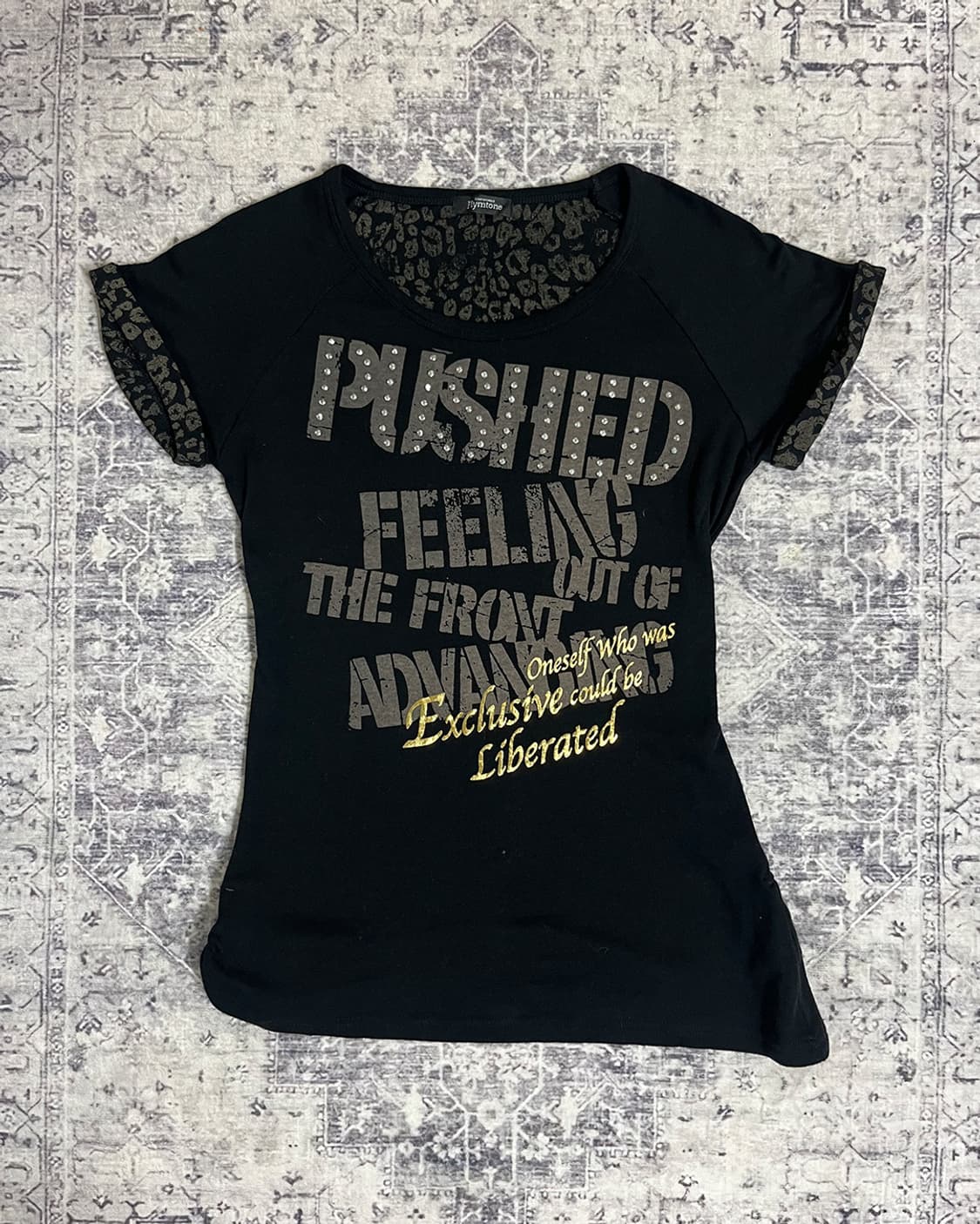 Y2K Rockstar Graphic Slim T-shirts 상품이미지4