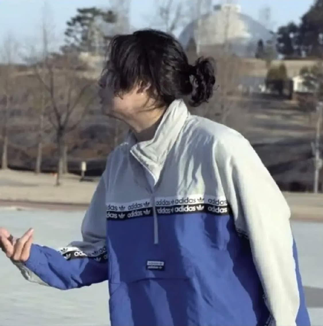 (조광일 착용)아디다스 하프 집 아노락 웜업 m 상품이미지5