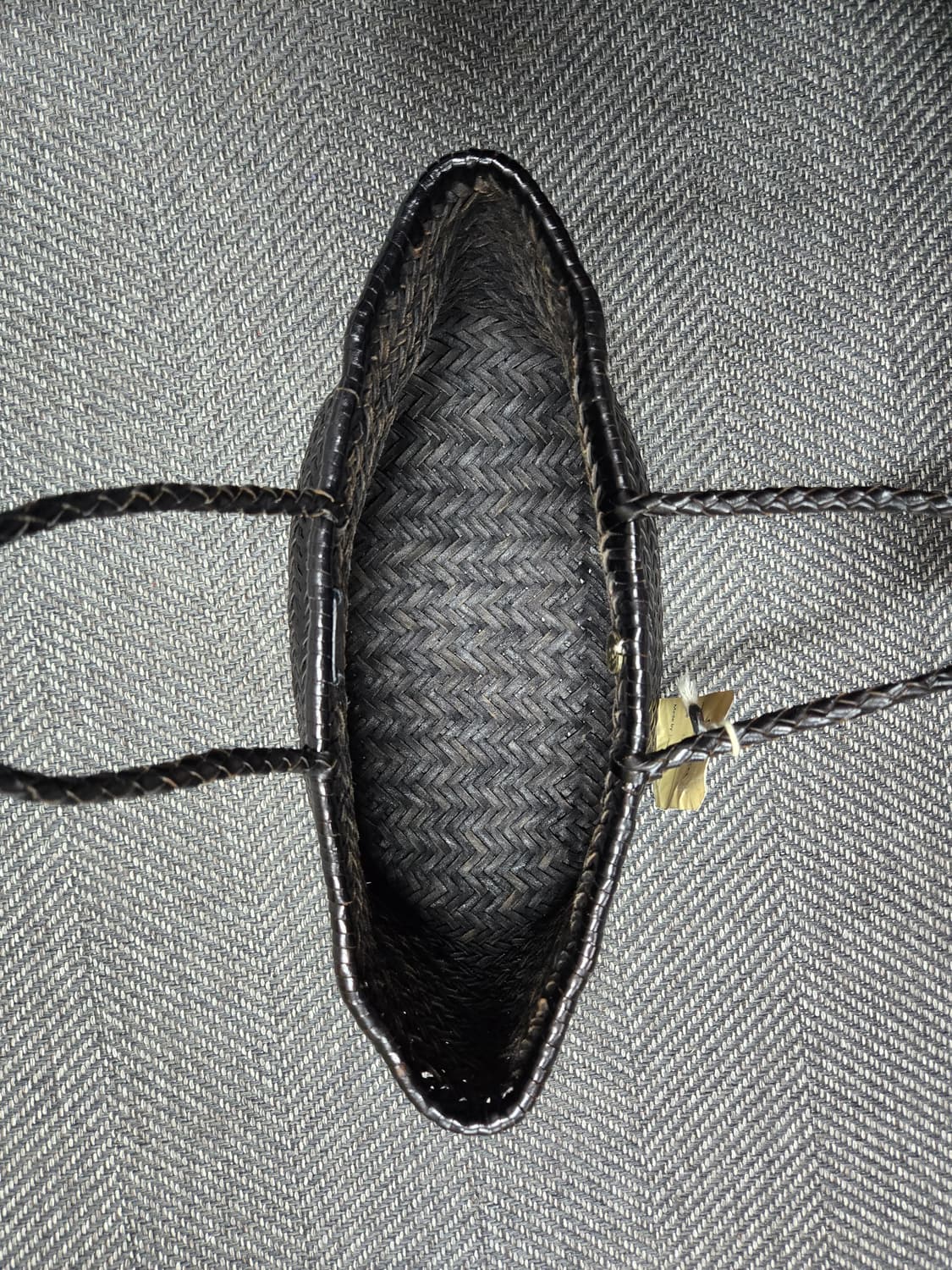 드래곤디퓨전 트리플 점프 스몰 위빙 토트백(모델명 8811) 블랙 상품이미지3