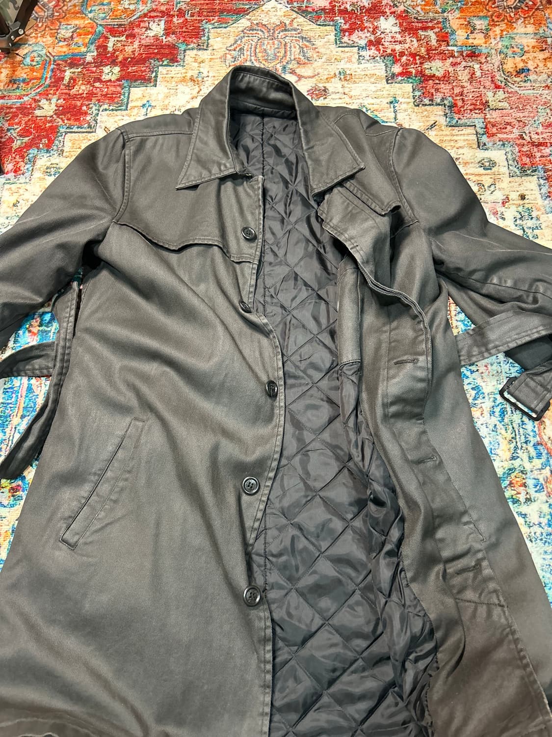 [XL] 90s 캘빈 클라인 왁스 벨티드 카코트 상품이미지8