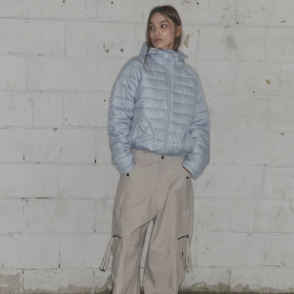 팬시클럽 경량패딩 스카이블루 상품이미지2