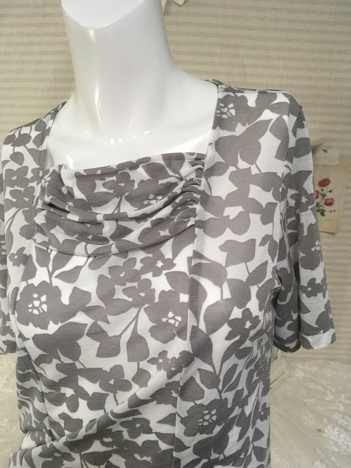 일본빈티지 오리엔탈 셔링 블라우스 상품이미지2